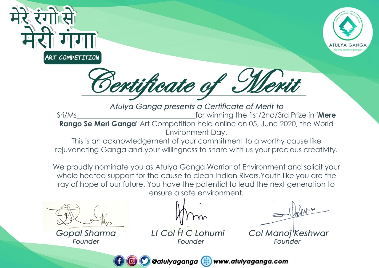 Atulya Ganga Certificate